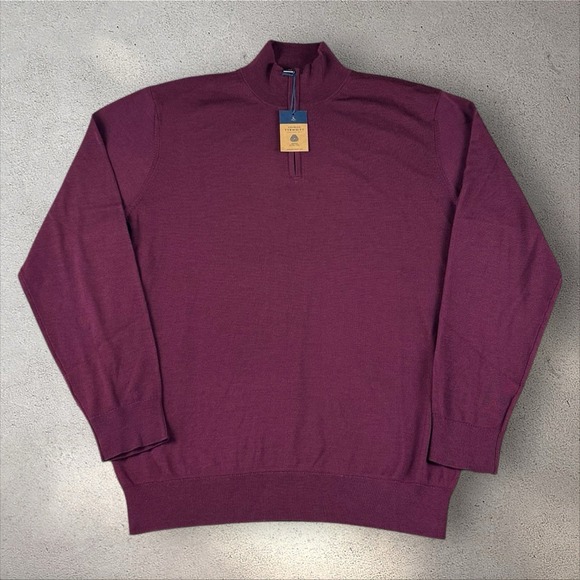 Charles Tyrwhitt Performance 1/4 Zip Merino Jumper Sweater Size Large NWT‎